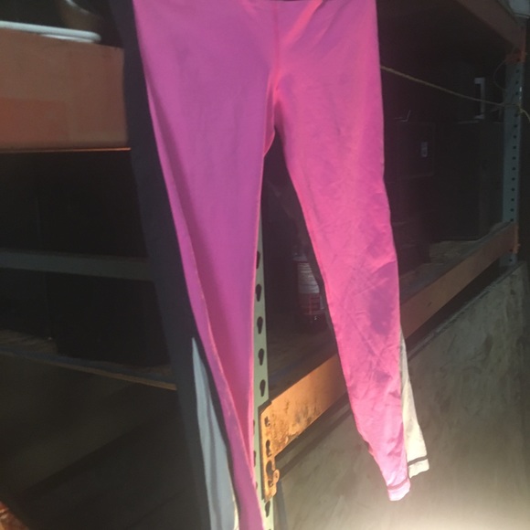 LULU pink white athletic pants womens size 8 - Picture 2 of 3